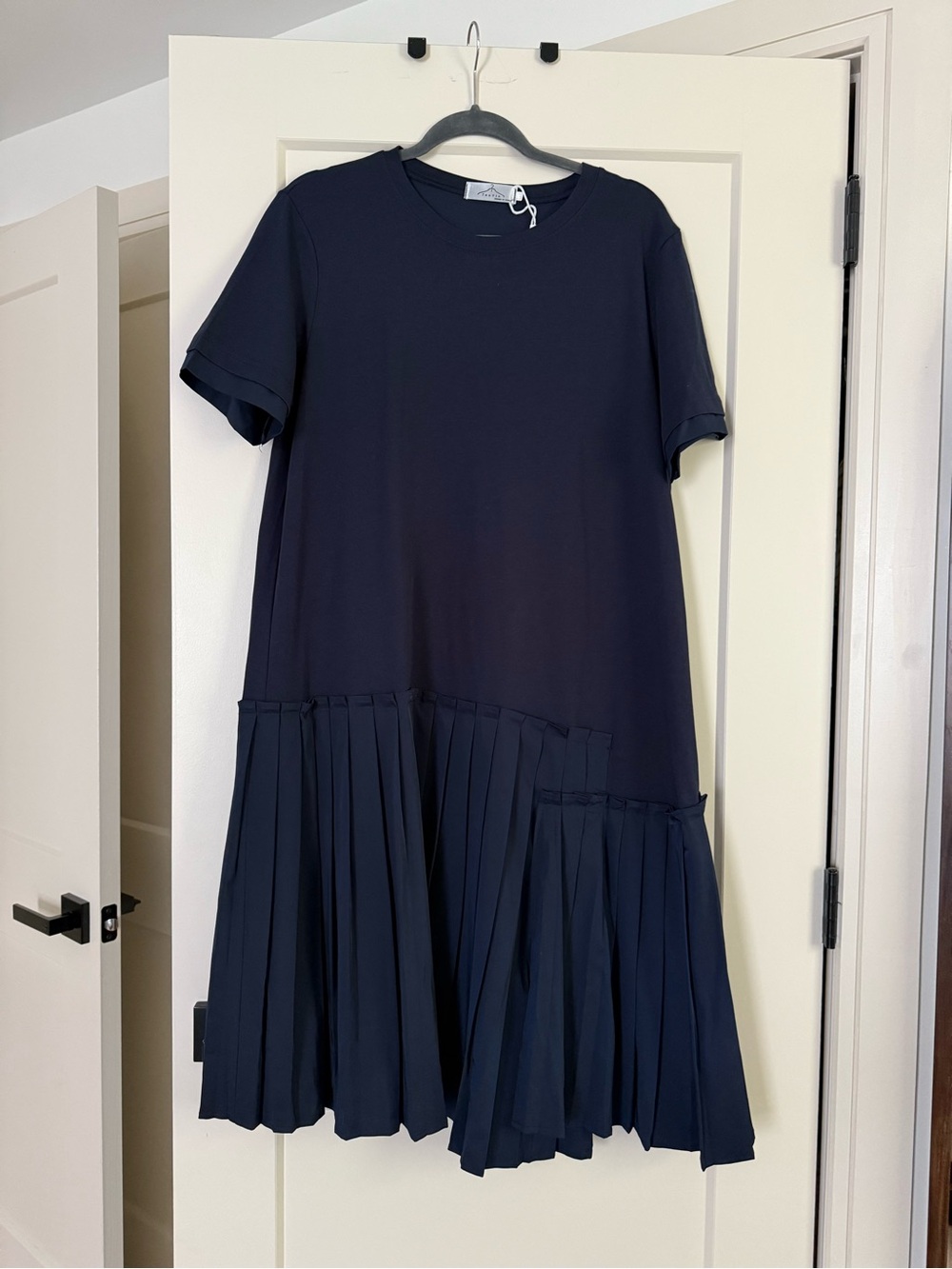 TaoYin Korea navy blue short sleeve midi dress size 3xl